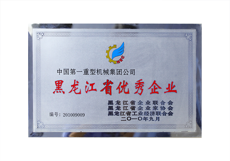 黑龍江省優(yōu)秀企業(yè)NO. 201009009
