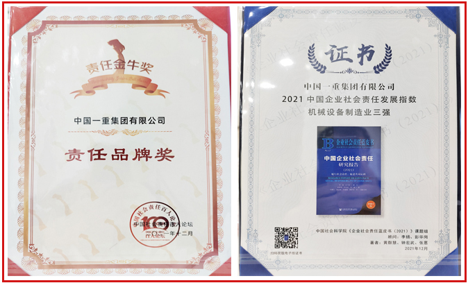 中國一重再次摘得責(zé)任金牛獎